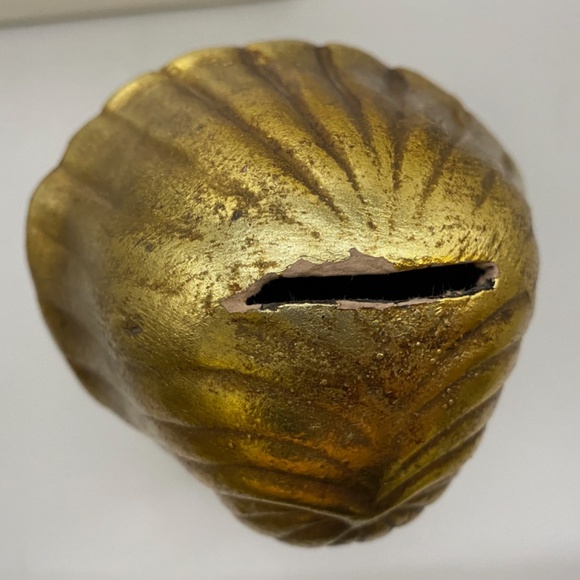 Rare Vintage Gold Finish Little Girl Figurine Piggy Bank - Picture 8 of 16